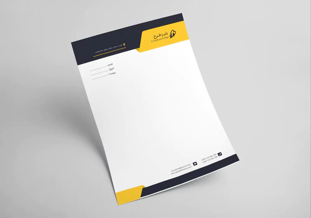 سربرگ شرکتی لایه باز طرح رزیتا کد letterhead-009