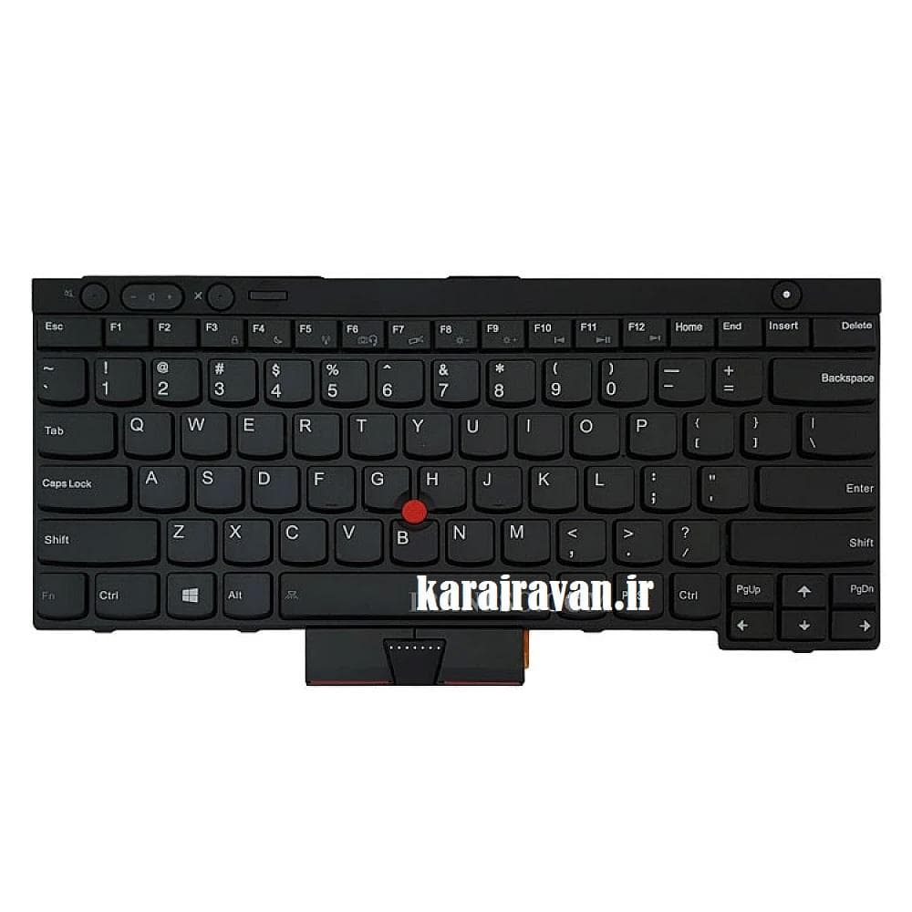 کیبرد لپ تاپ لنوو ThinkPad T430 مشکی-باموس و فریم به همراه کلید پاور