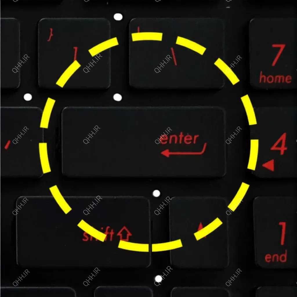 کیبرد لپ تاپ ایسوس ROG GL552 مشکی-اینترکوچک-بابک لایت و کلید پاور — تصویر ۷