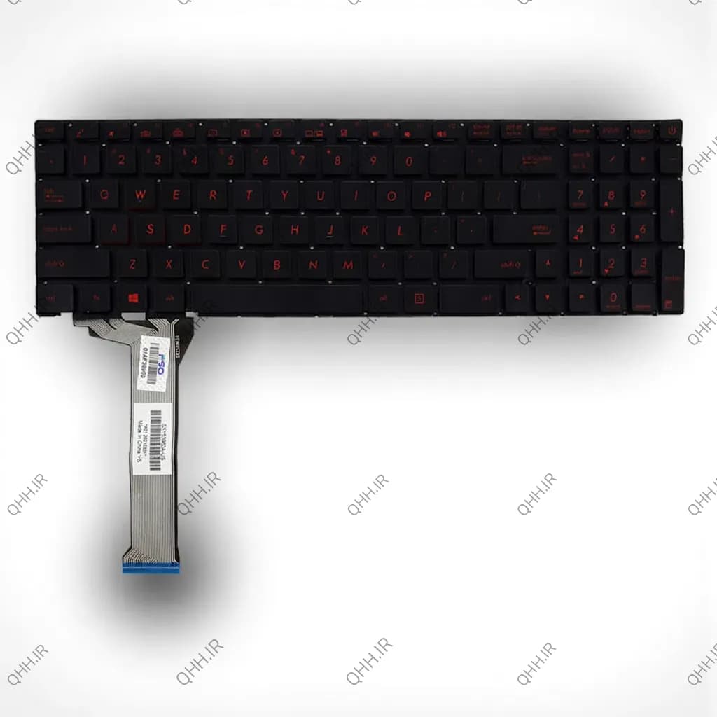 کیبرد لپ تاپ ایسوس ROG GL552 مشکی-اینترکوچک-بابک لایت و کلید پاور — تصویر ۴
