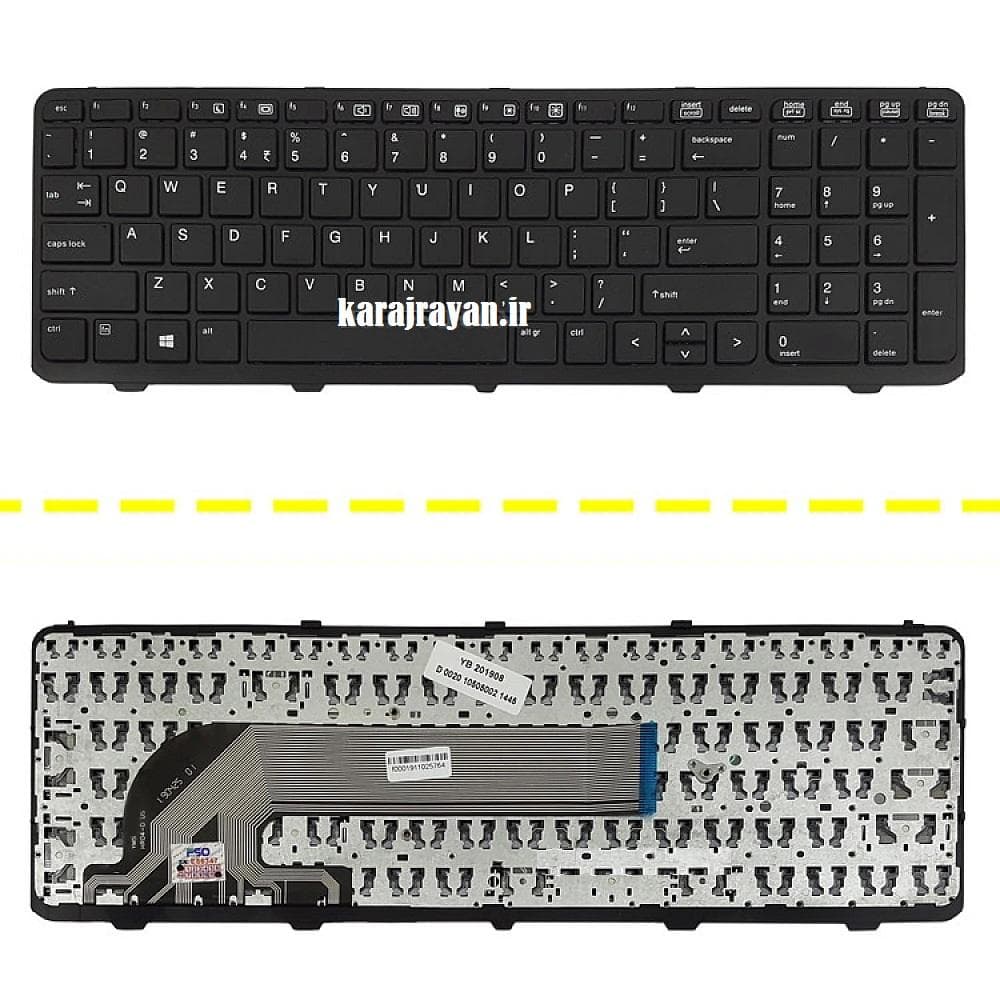 کیبرد لپ تاپ اچ پی Probook 450-G1 مشکی-با فریم