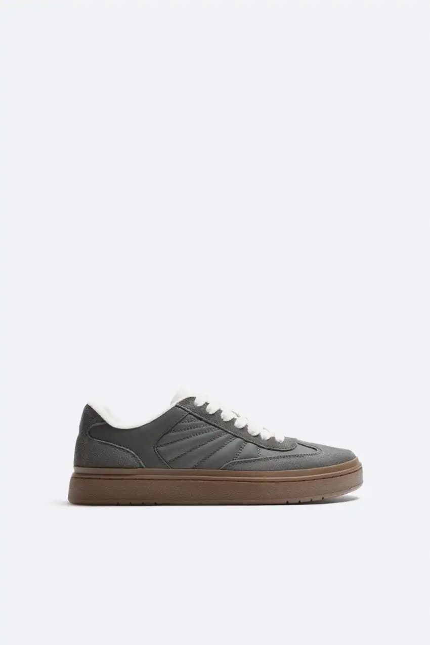 کفش اورجینال Zara مدل Embossed Retro Sneakers