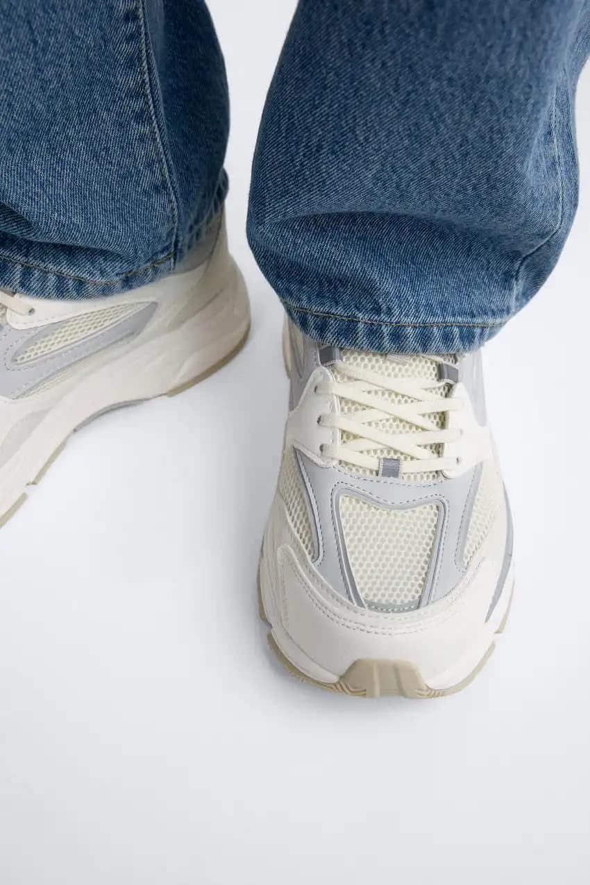 کفش اورجینال Zara مدل Multi-Piece Running Sneakers — تصویر ۸