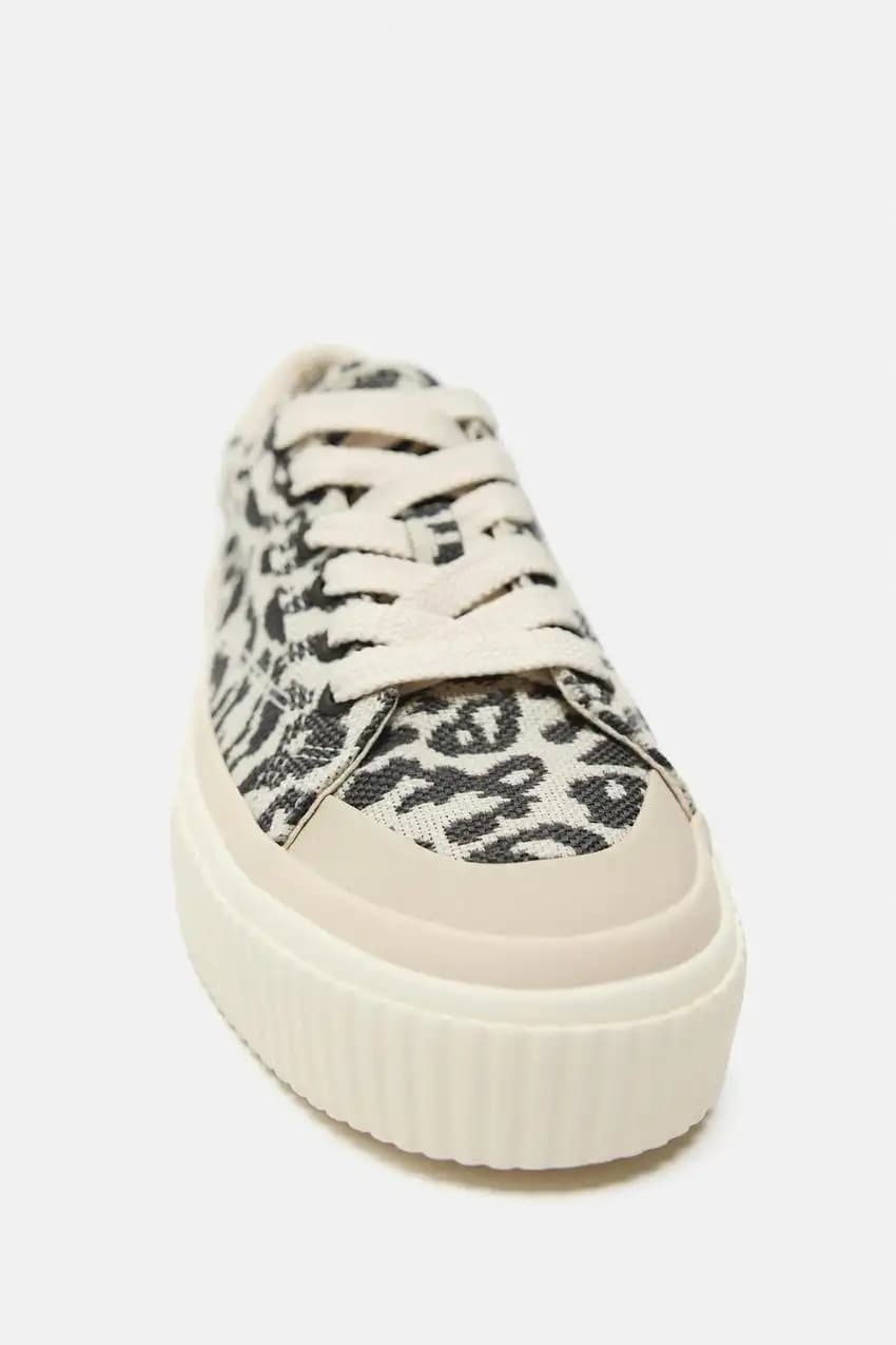 کفش اورجینال Zara مدل Animal Print Trainers — تصویر ۵