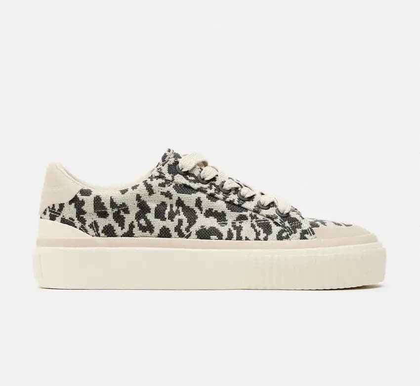 کفش اورجینال Zara مدل Animal Print Trainers