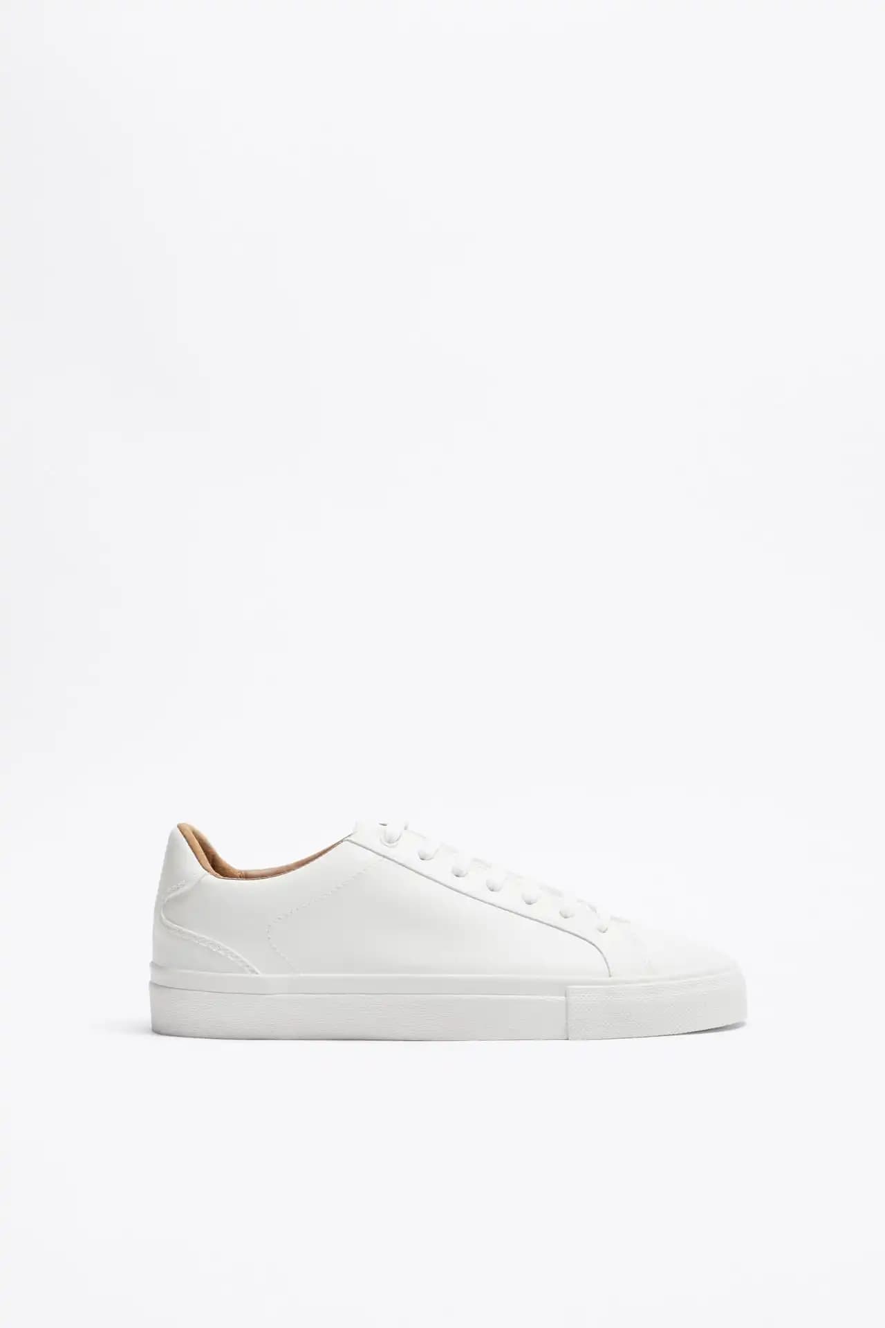 کفش اورجینال Zara مدل Minimalist Lace-Up Trainers — تصویر ۲
