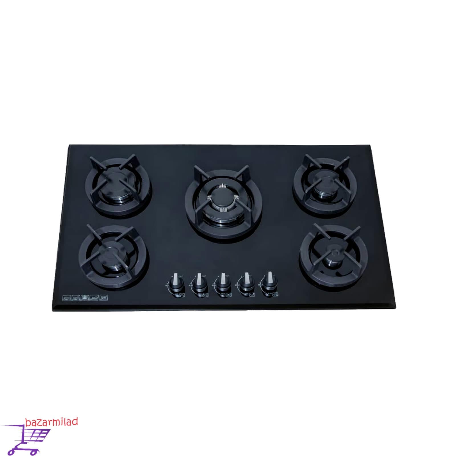 اجاق گاز شیشه ای صفحه ای پنج شعله جانا [JANA] مدل G501c