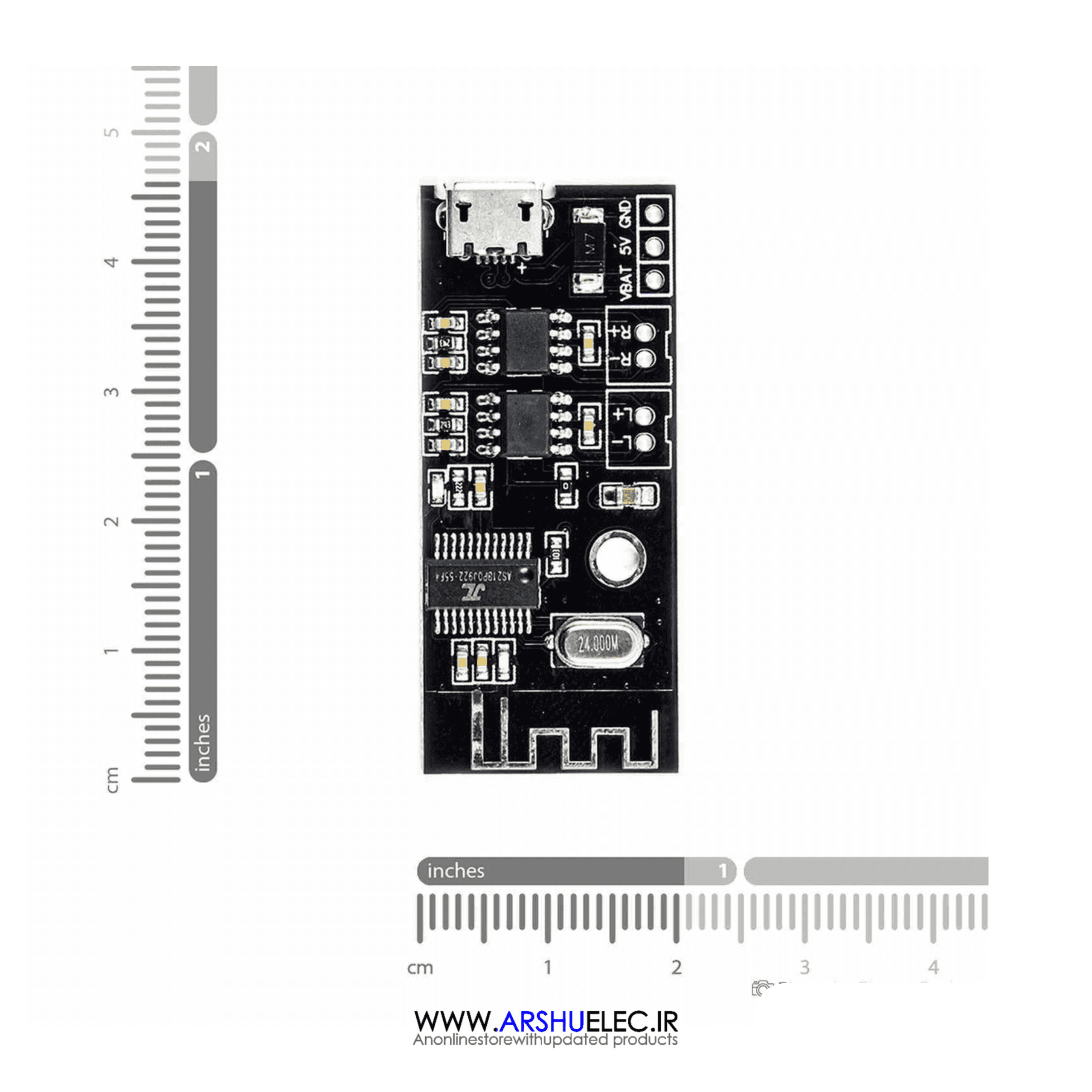ماژول بلوتوث صوتی MH-M38 دارای 2 خروجی آمپلی فایر 5W — تصویر ۵