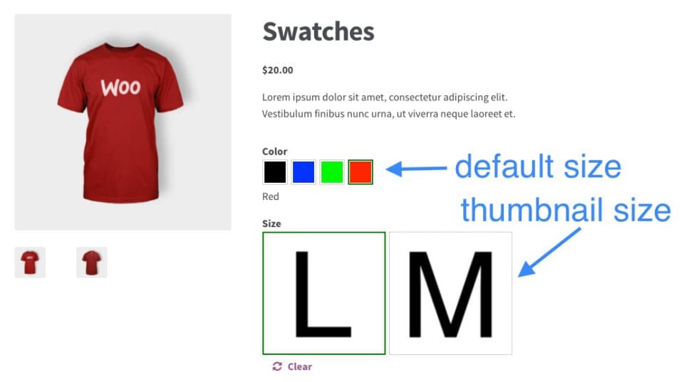 افزونه WooCommerce Variation Swatches and Photos انتخاب و نمایش ویژگی های محصول ووکامرس 3.1.10 — تصویر ۳