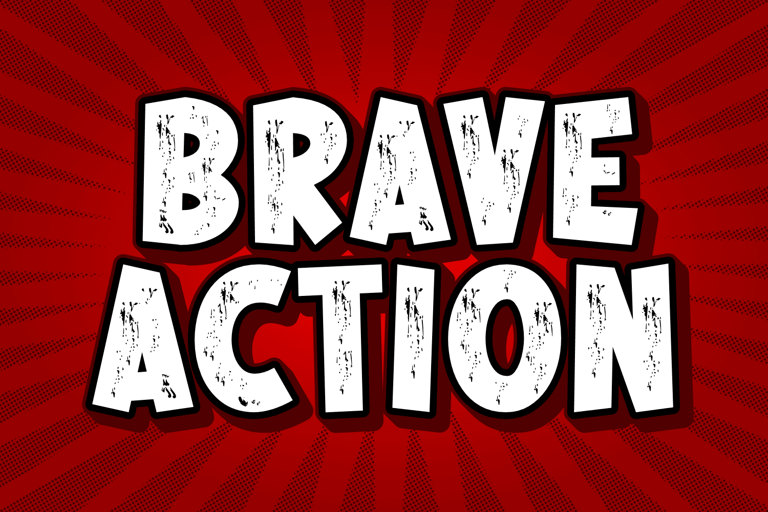 فونت Brave Action انگلیسی — تصویر ۲