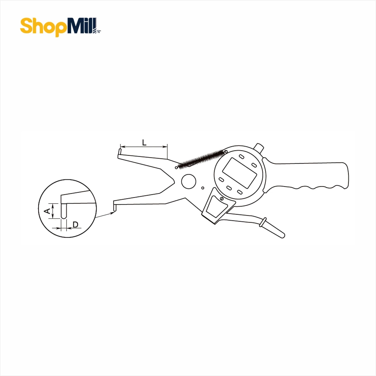 پرگار داخل سنج ديجيتال 75-55 میلی متر داسکوا (Dasqua) مدل 0015-5811 — تصویر ۳