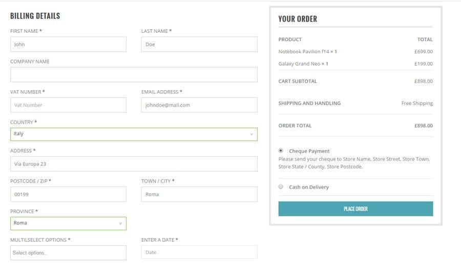 افزونه YITH WooCommerce Checkout Manager ویرایش صفحه صورتحساب ووکامرس 1.29.0 — تصویر ۶