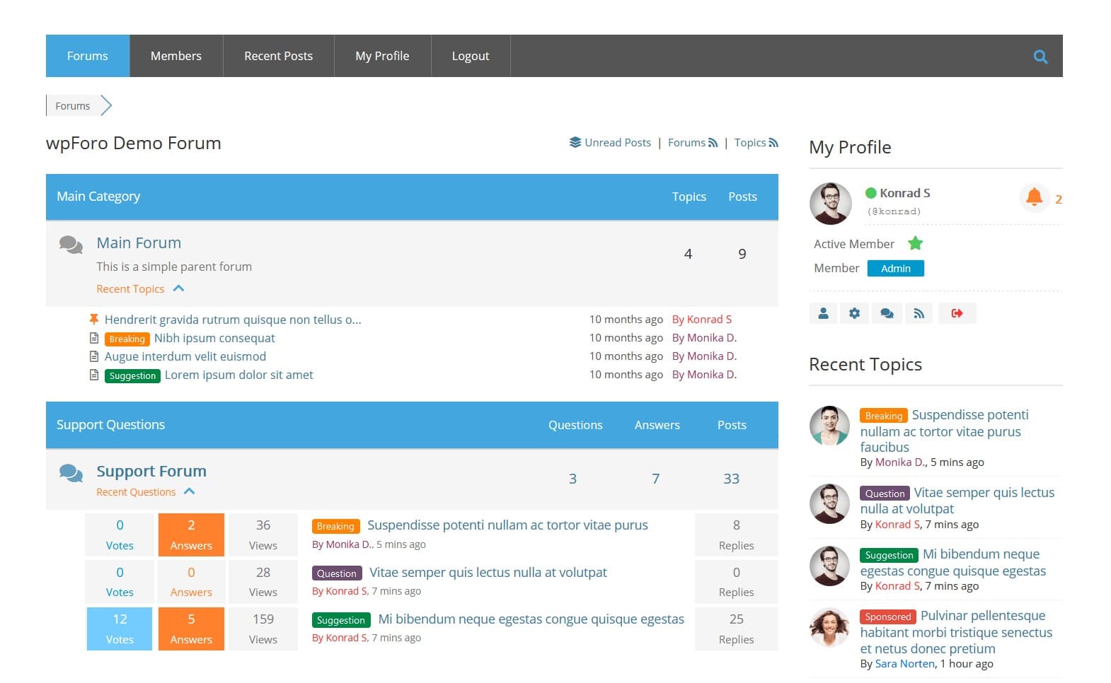 افزونه wpForo Topic Prefix & Tag Manager پیشوند و تگ موضوعات انجمن ساز وردپرس فورو 3.2.4 — تصویر ۳