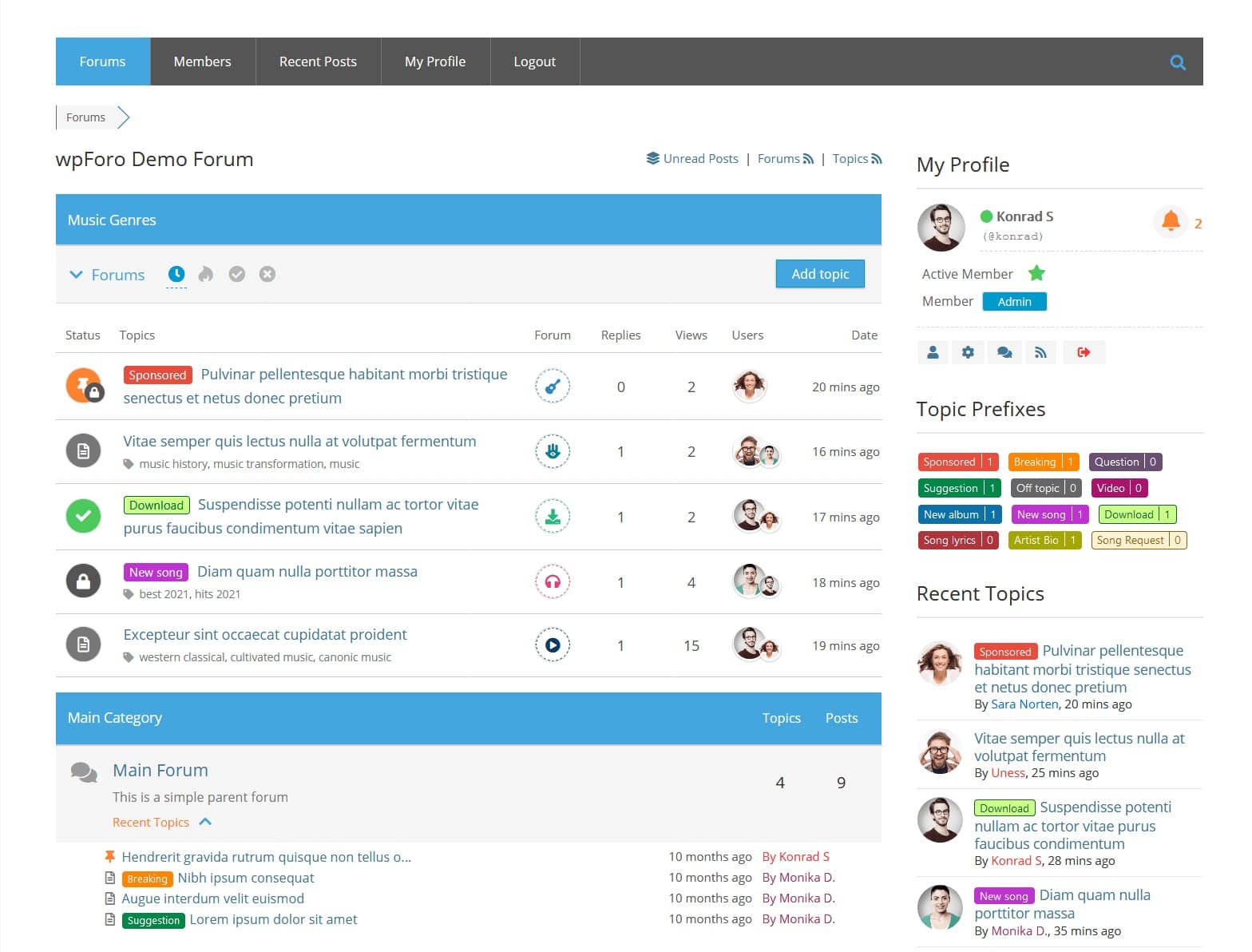 افزونه wpForo Topic Prefix & Tag Manager پیشوند و تگ موضوعات انجمن ساز وردپرس فورو 3.2.4 — تصویر ۲