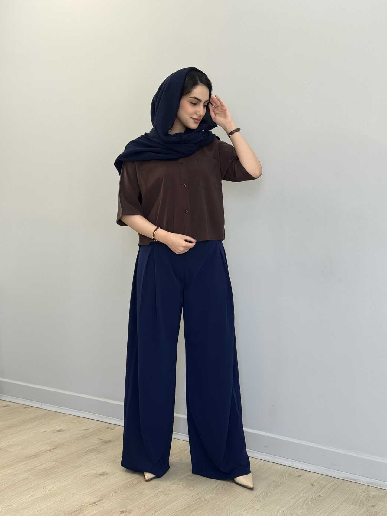 شومیز باکسی دخترانه پارچه پری — تصویر ۳