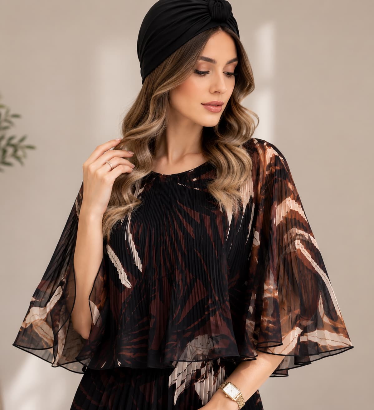 پیراهن پلیسه فرونته – کد 504 — تصویر ۲