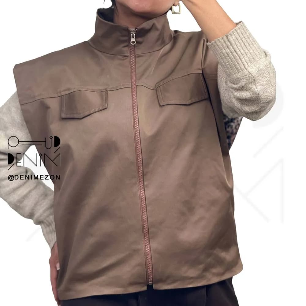 جلیقه (وست) سلنا شکلاتی