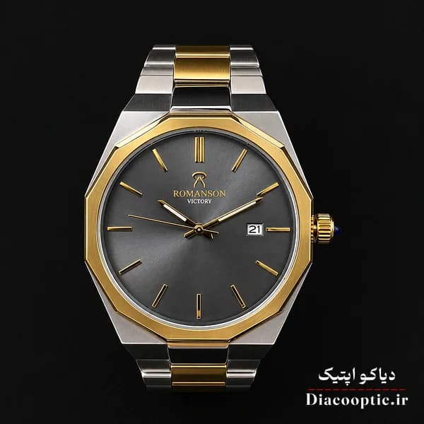 ساعت مچی مردانه موتور ژاپن اصلی برند رمانسون مدل RV2500M چند ضلعی — تصویر ۳