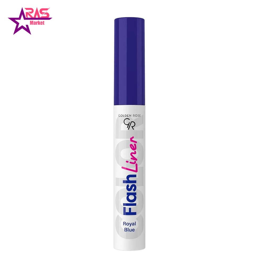 خط چشم رنگی گلدن رز شماره 104 مدل Royal Blue سری Flash Liner رنگ آبی 3.5 میلی لیتر — تصویر ۳