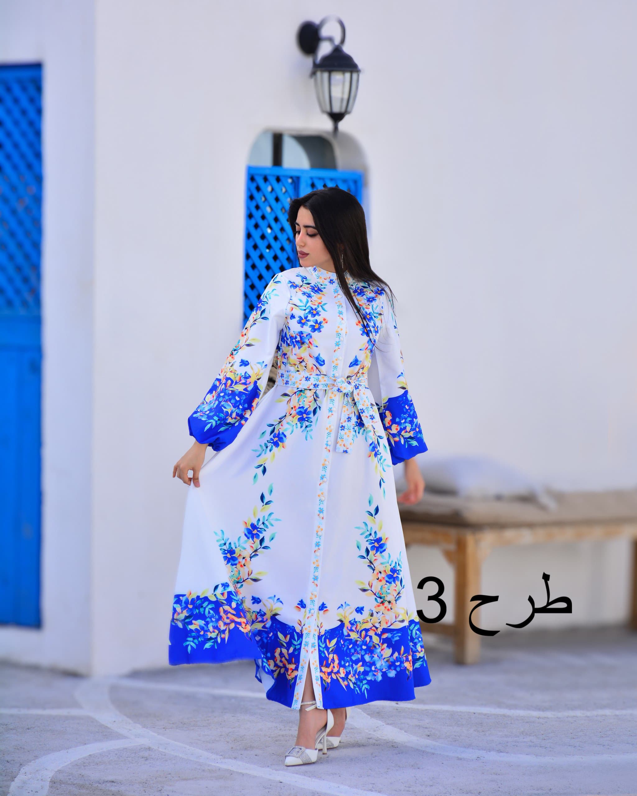 پیراهن کرپ اطلسی ترک — تصویر ۳