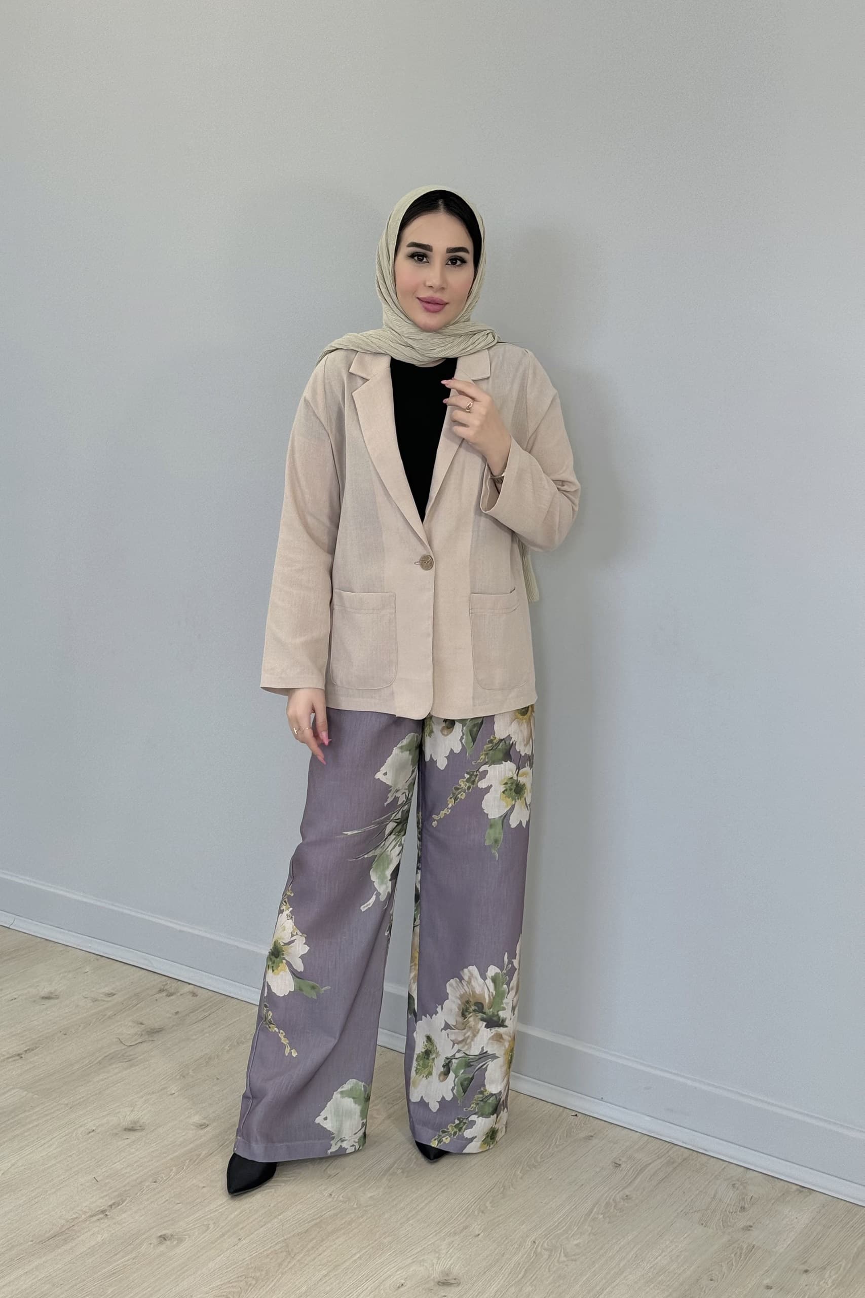 کت و شلوار ست لینن ایتالیایی