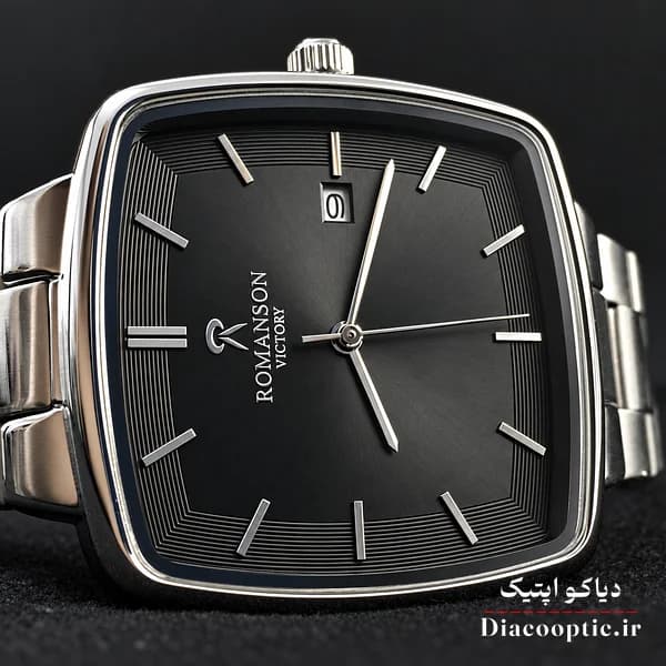 ساعت مچی مردانه موتور ژاپن اصلی برند رمانسون مدل RV2501M استیل مربعی — تصویر ۴