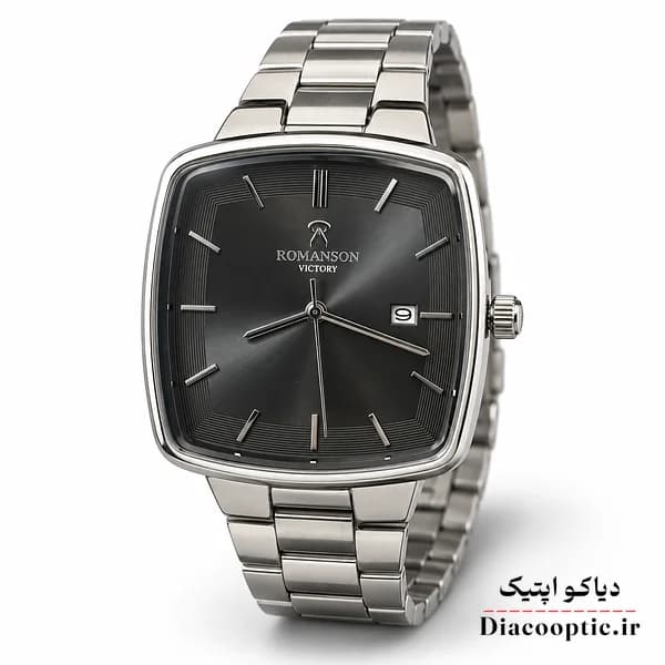 ساعت مچی مردانه موتور ژاپن اصلی برند رمانسون مدل RV2501M استیل مربعی