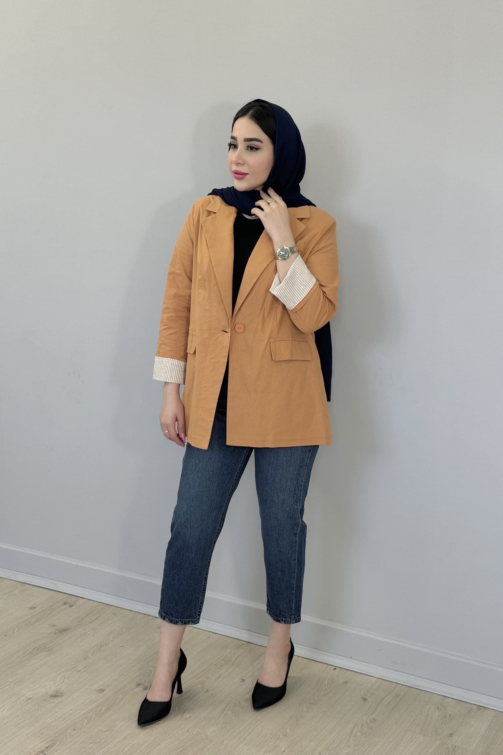 کت زنانه لینن کد 04 — تصویر ۵