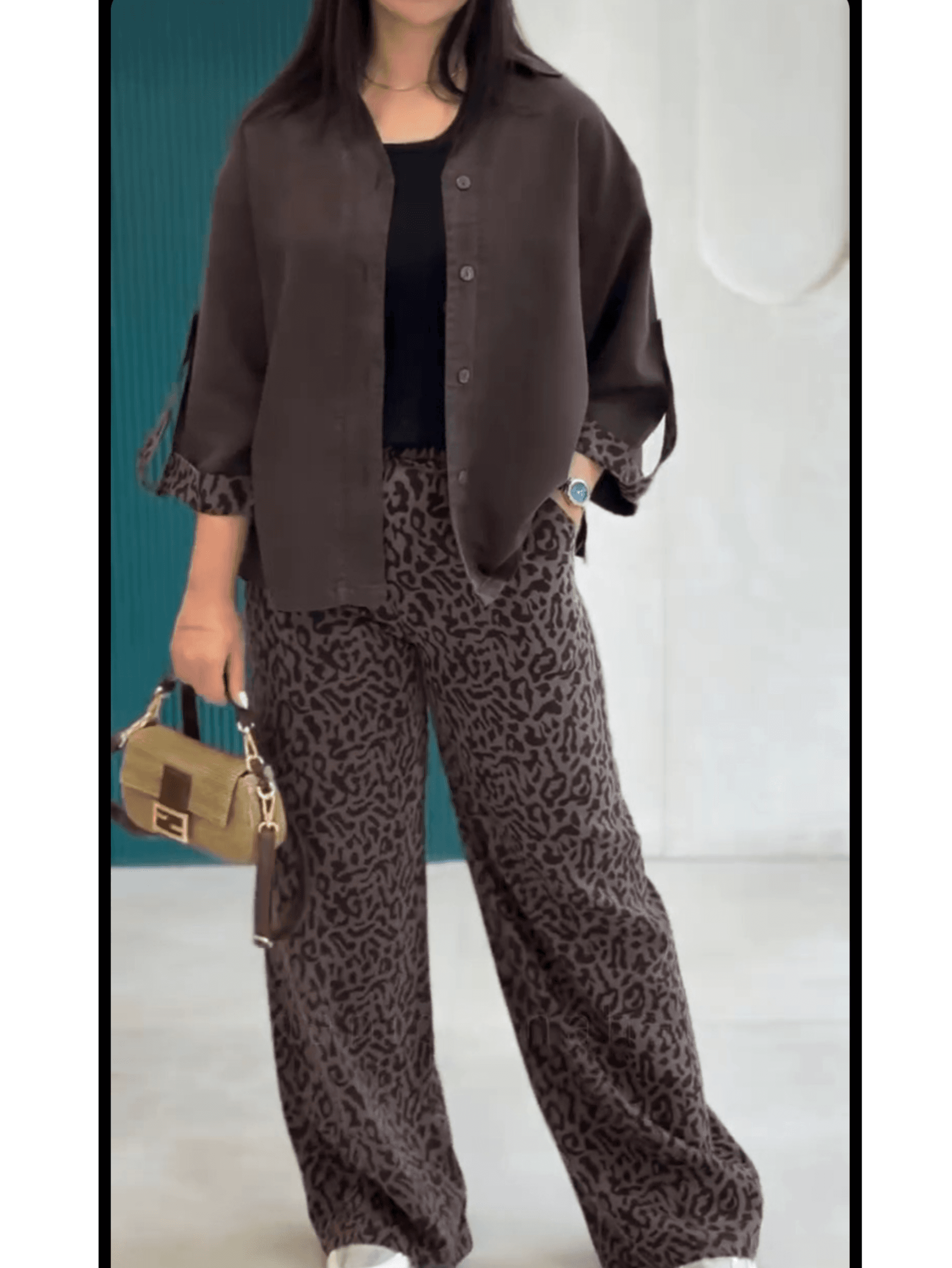 ست شومیز شلوار سیلک مدل بل کد SKU1800053SE