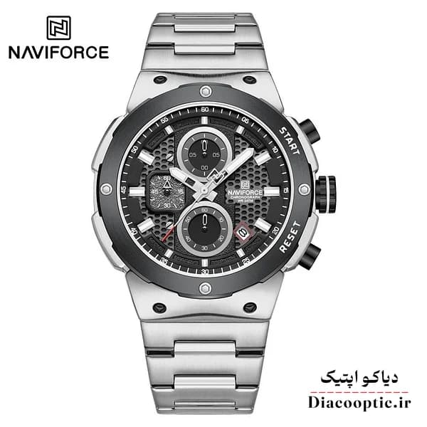 ساعت مچی مردانه سه موتور برند نیوی فورس مدل NF 8072 استیل