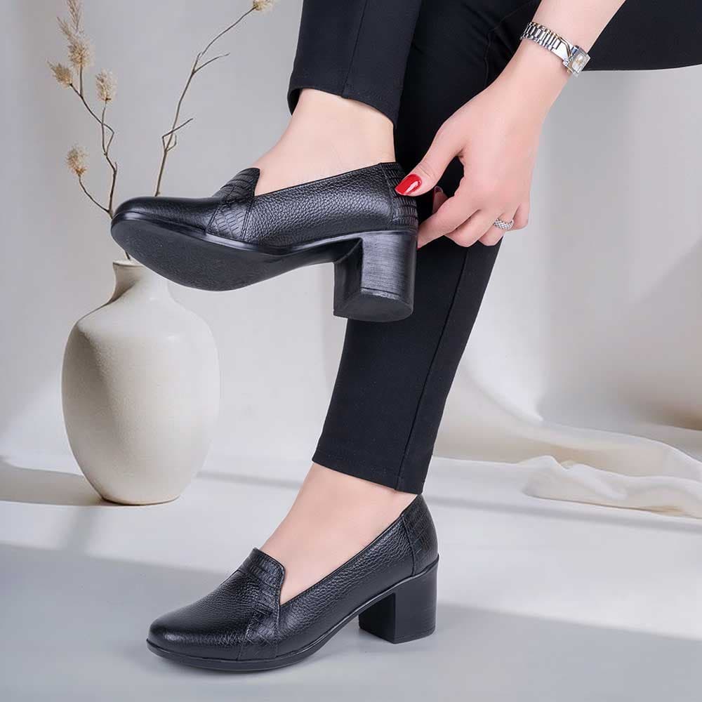 کفش چرم زنانه مجلسی مدل رونیا – چرم طبیعی — تصویر ۴