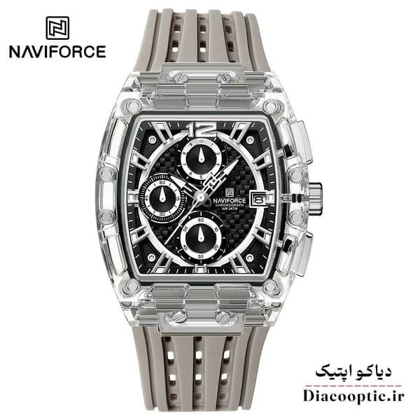 ساعت مچی مردانه سه موتور برند نیوی فورس مدل NF 7105 بند رابر