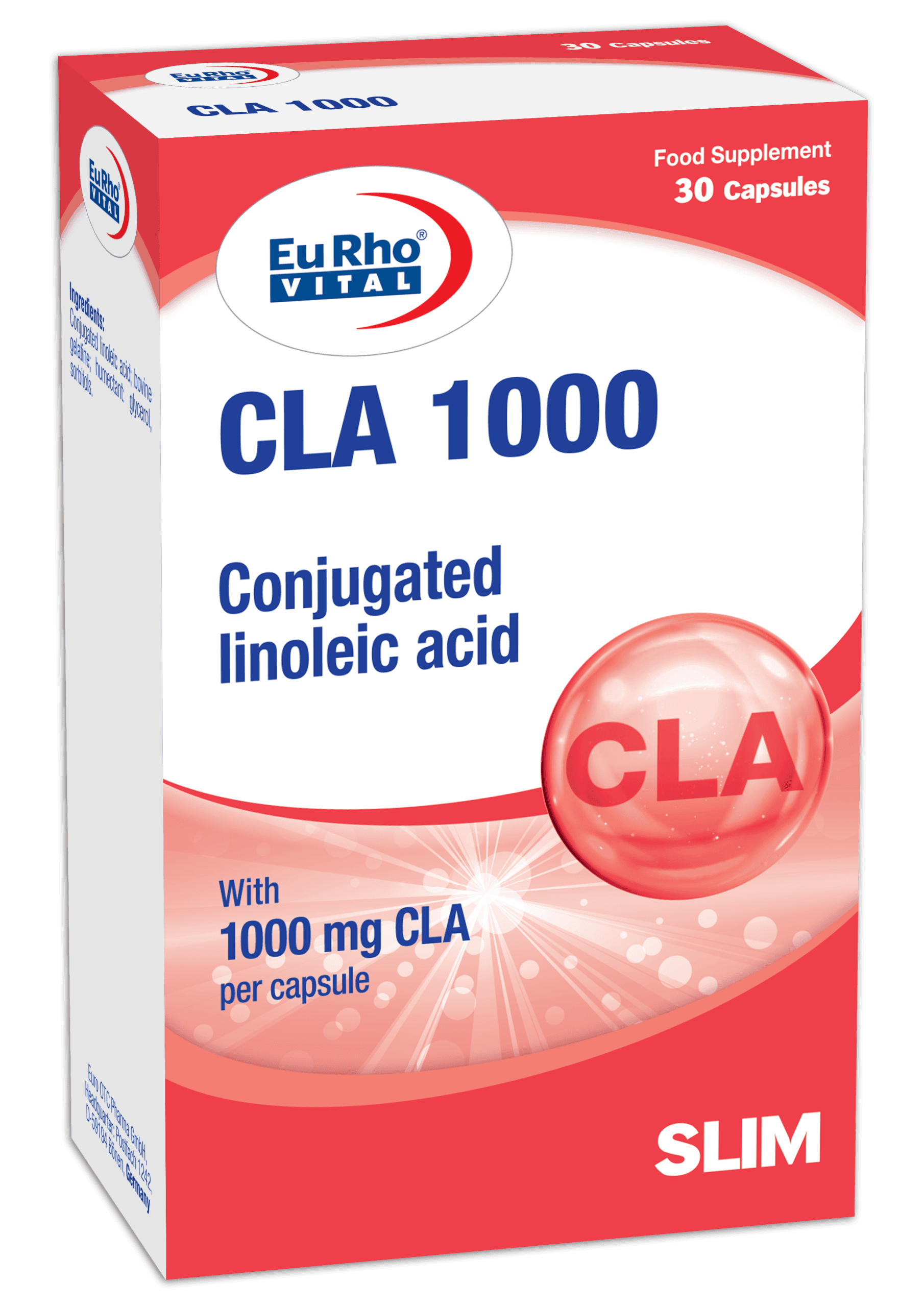 کپسول نرم CLA 1000 میلی گرم 30 عددی یوروویتال — تصویر ۲