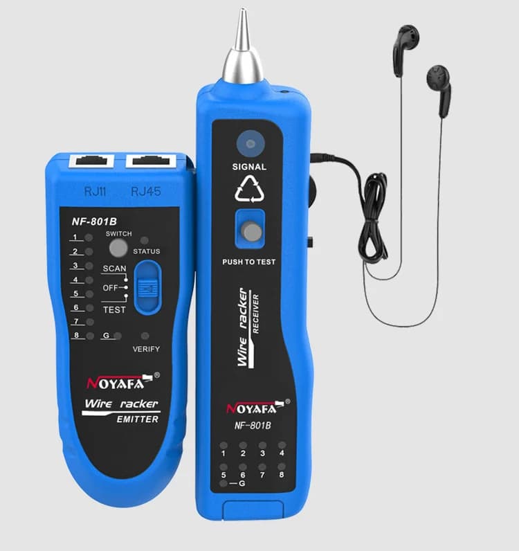 تستر کابل شبکه NOYAFA NF-801 | ردیاب RJ45 و RJ11 — تصویر ۳