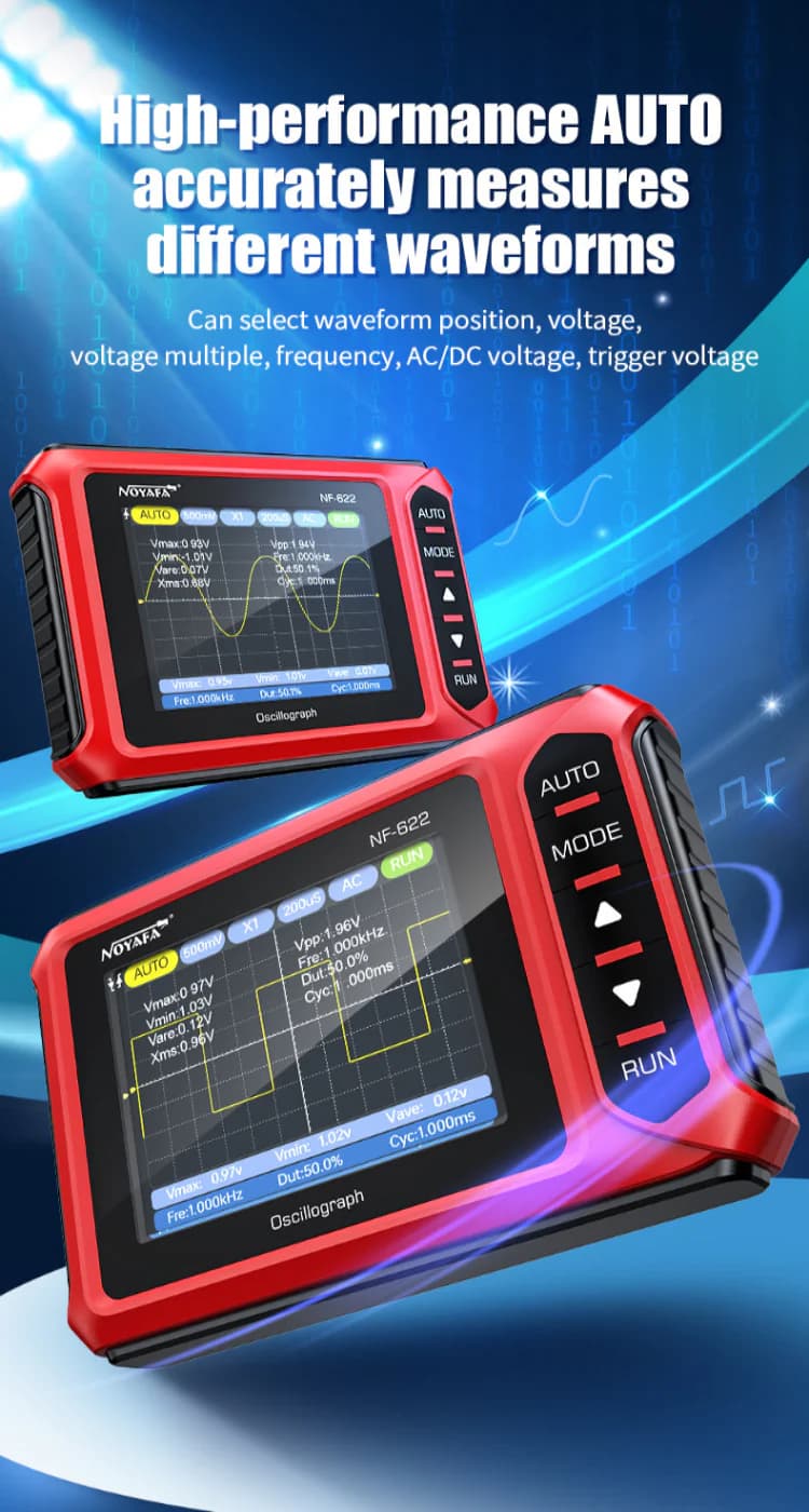 اسیلوسکوپ دستی دیجیتال نویافا مدل NF-622 — تصویر ۶