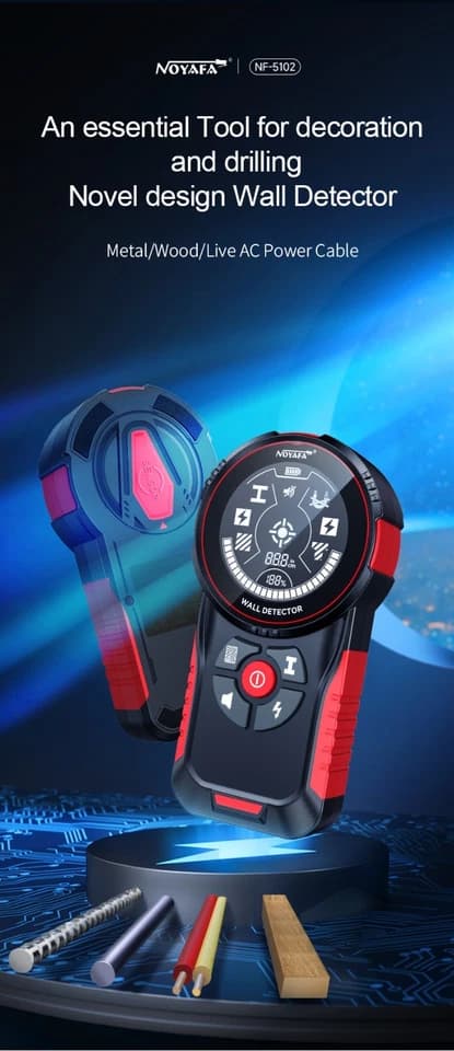 اسکنر دیوار و فلزیاب حرفه‌ای نویافا مدل NF-5102 — تصویر ۳