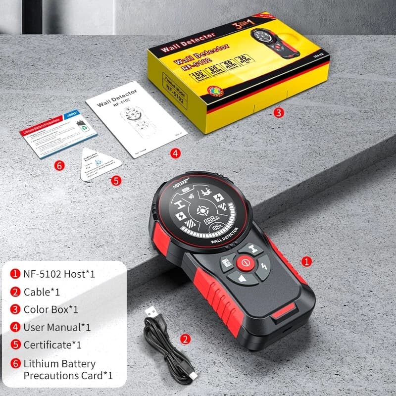 اسکنر دیوار و فلزیاب حرفه‌ای نویافا مدل NF-5102 — تصویر ۴