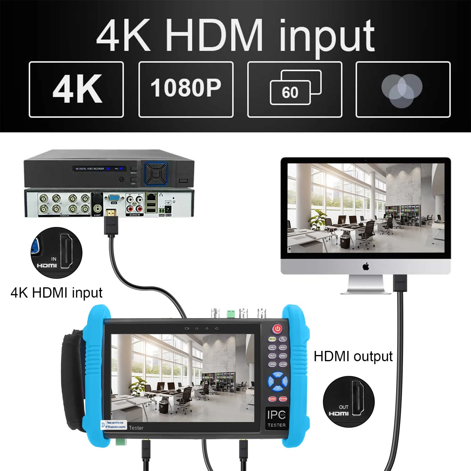تستر حرفه‌ای دوربین مداربسته و شبکه نویافا مدل NF-IPC716MOVTADHS Pro — تصویر ۳