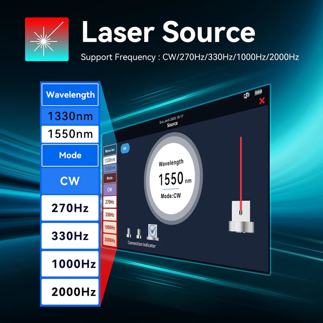 تستر OTDR و شبکه حرفه‌ای نویافا مدل NOYAFA NF-8607 — تصویر ۵