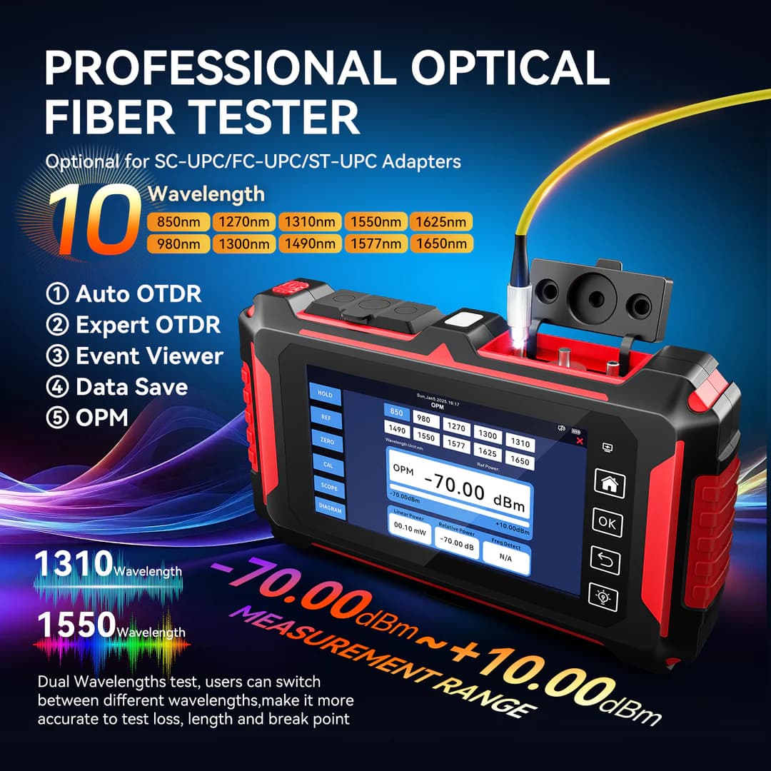 تستر OTDR و شبکه حرفه‌ای نویافا مدل NOYAFA NF-8607 — تصویر ۲