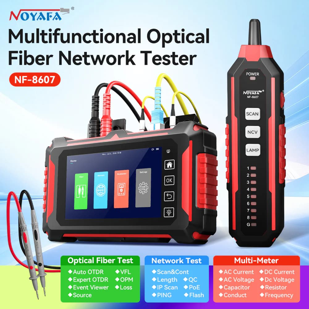 تستر OTDR و شبکه حرفه‌ای نویافا مدل NOYAFA NF-8607