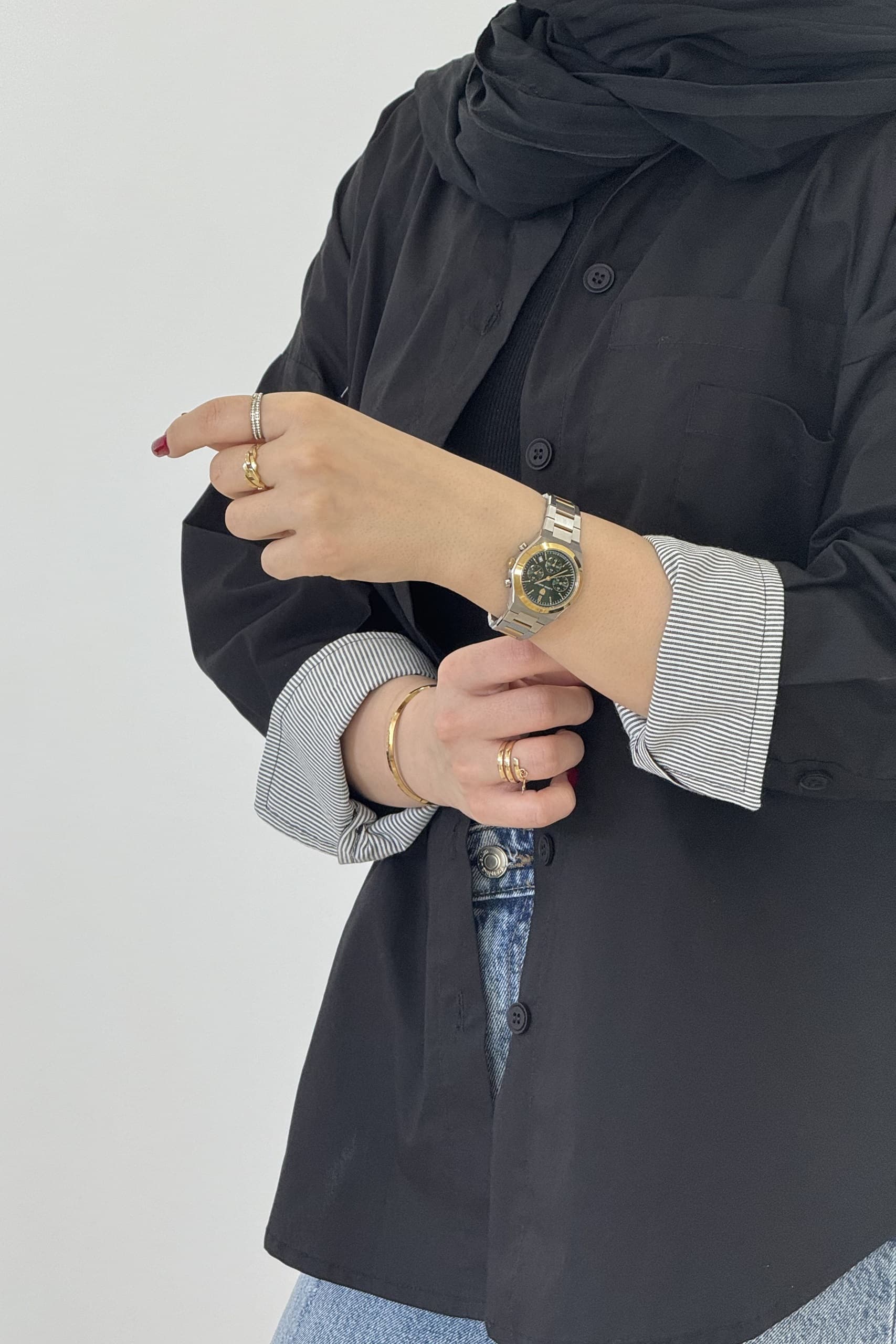 شومیز کتان دوجیب — تصویر ۳