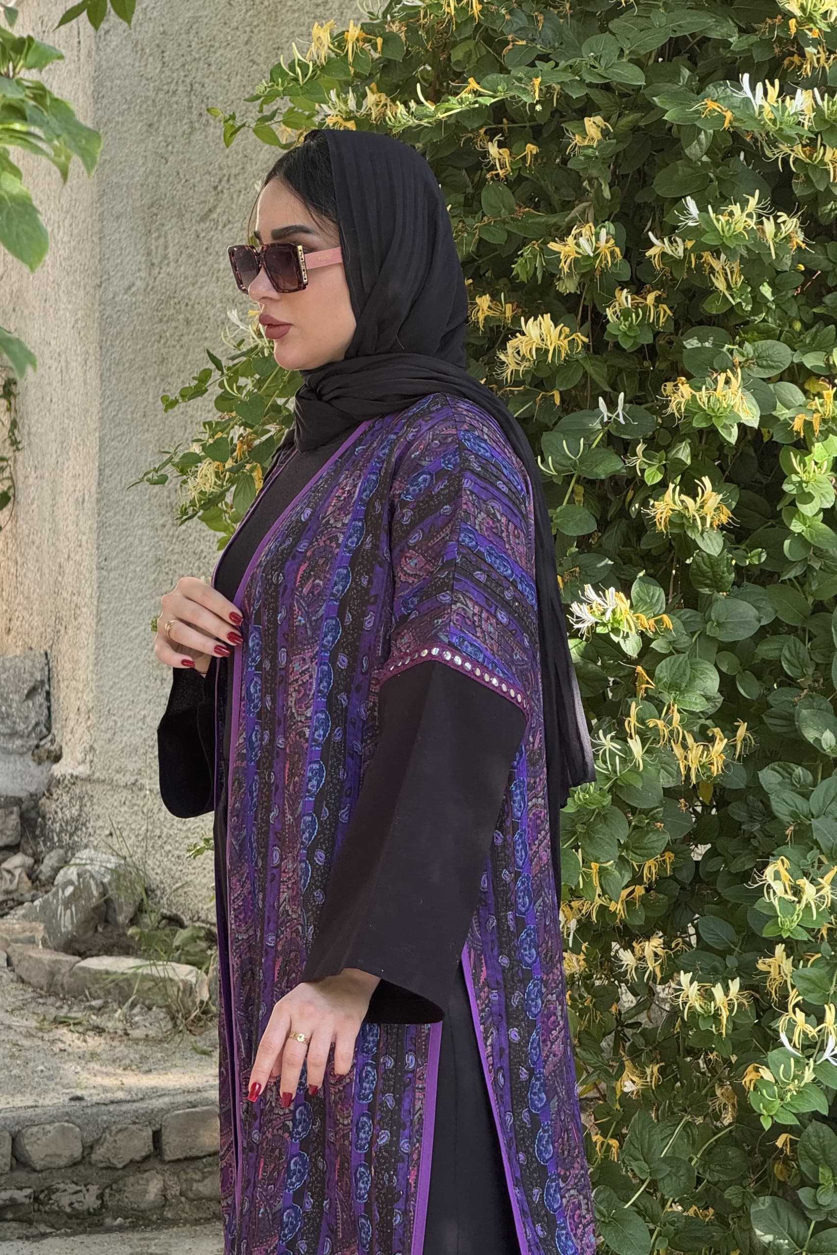 مانتو بلند زنانه پارچه کوک دوزی