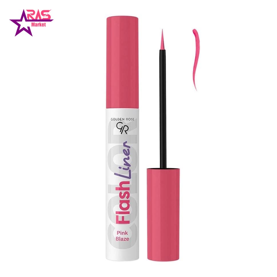 خط چشم رنگی گلدن رز شماره 105 مدل Pink Blaze سری Flash Liner رنگ صورتی 3.5 میلی لیتر — تصویر ۲
