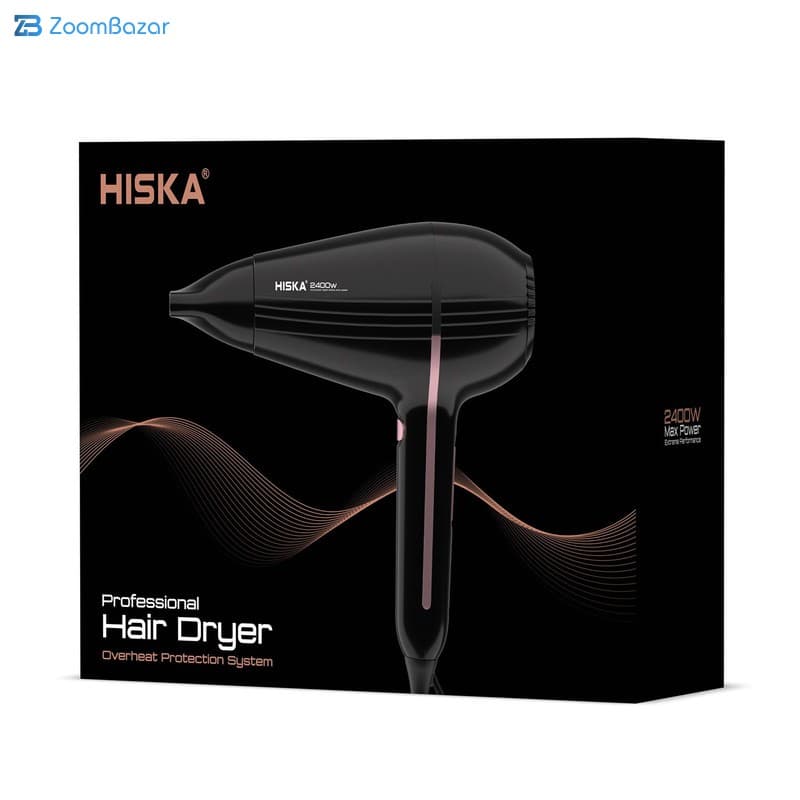 سشوار حرفه ای 2400 وات هیسکا مدل H5264 — تصویر ۸