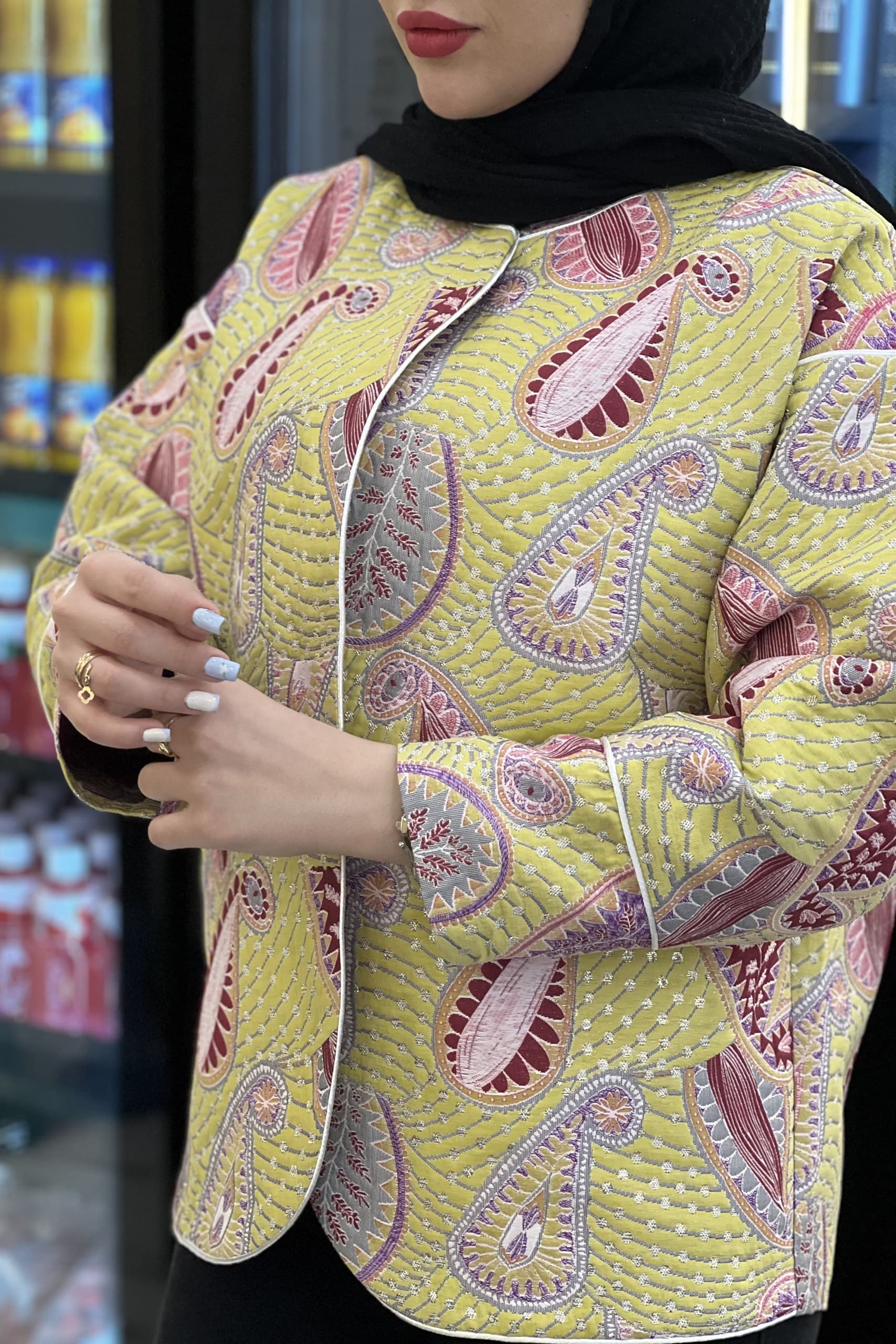 کت ژاکارد بته جقه — تصویر ۵
