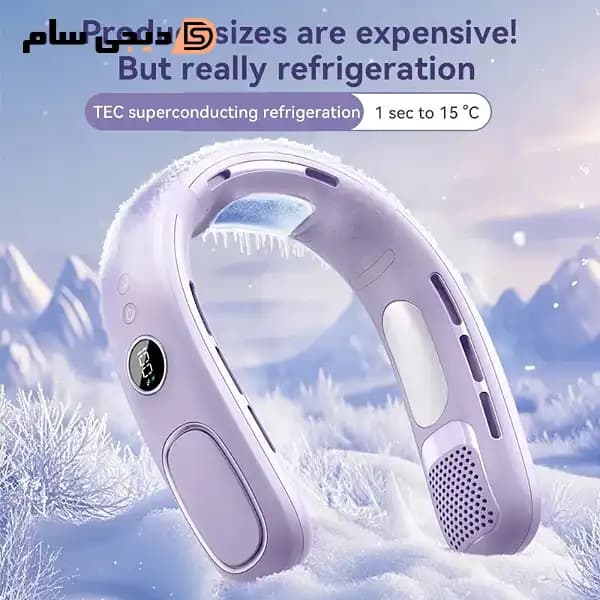 پنکه گردنی مدل Cold Compress Neck Fan 2026 ظرفیت 4000 میلی آمپر ساعت — تصویر ۴