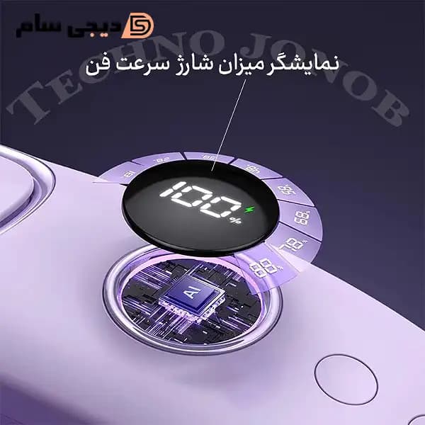 پنکه گردنی مدل Cold Compress Neck Fan 2026 ظرفیت 4000 میلی آمپر ساعت — تصویر ۵