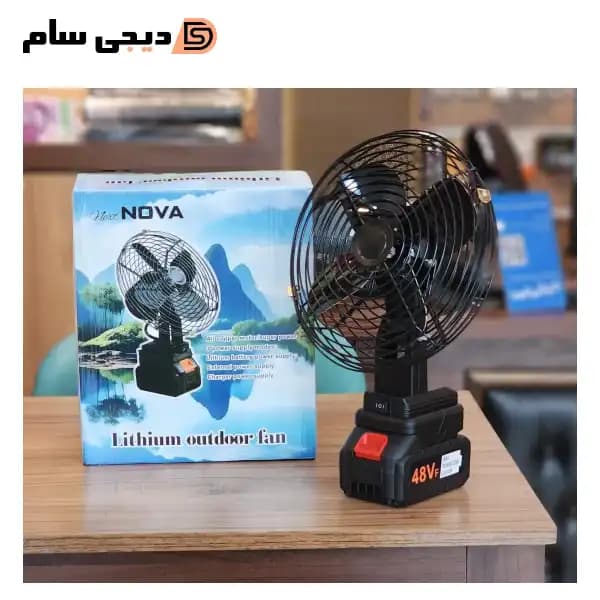 پنکه شارژی فلزی نوا مدل ZL-08 — تصویر ۶
