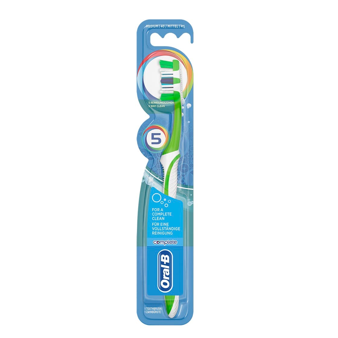مسواک اورال بی مدل Complete 5 Way Clean با برس متوسط بسته یک عددی